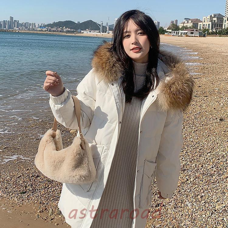 秋冬　ダウンコート レディース ダウンコート ミドル丈　フード付き レディース ダウンジャケット ミドル丈　コート アウター 中綿 軽量