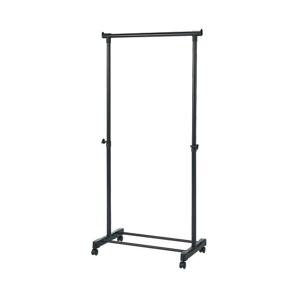 （まとめ）YAMAZEN パイプハンガー シングルオールブラック MKS-S（ABK）（S） 1台[x5セット]