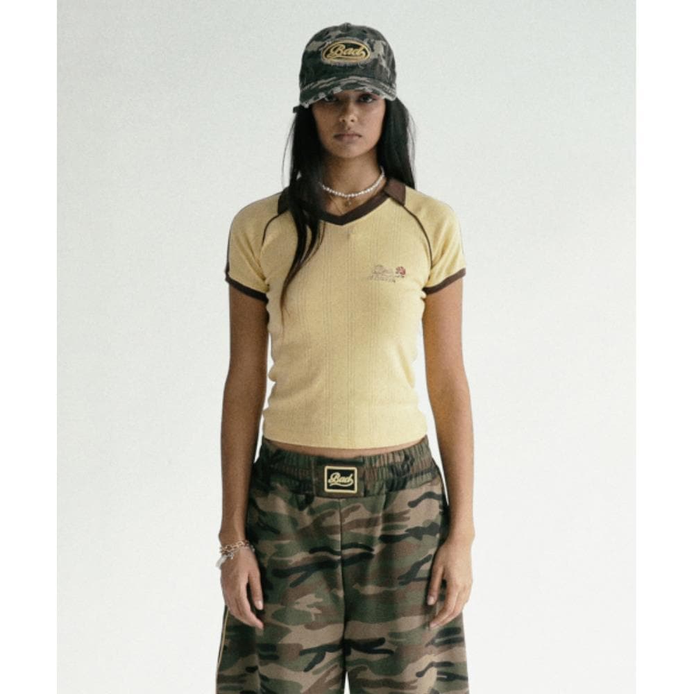 BADBLOOD Pointel Soccer Shirt Brown w-tee24-069