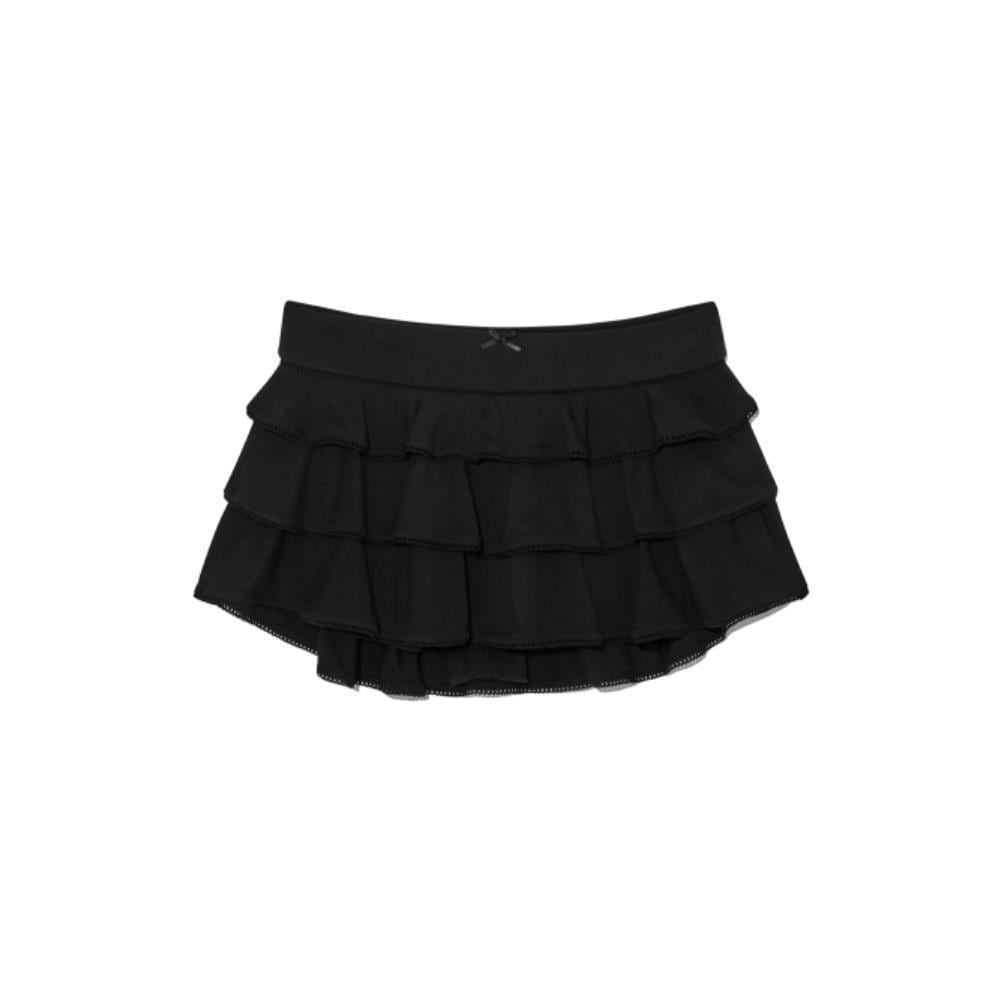 GLOWNY PICOT FRILL MINI SKIRT BLACK GY25LWSK002BK 7,940円