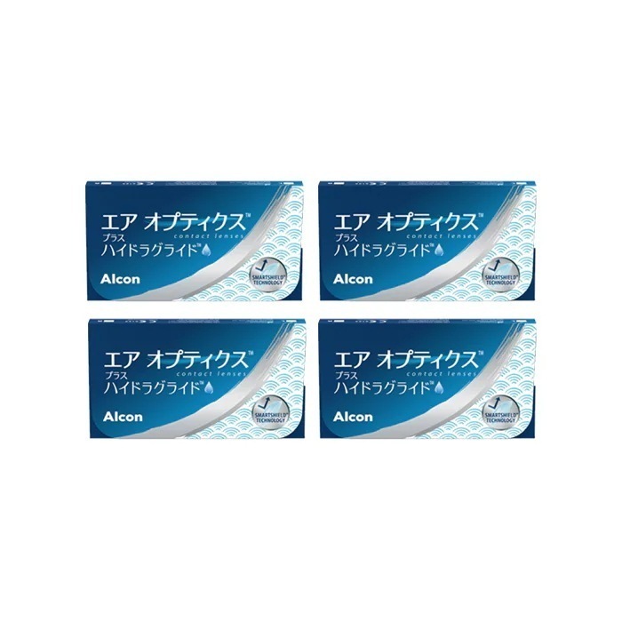 エアオプティクスプラスハイドラグライド(6枚入)4箱/ゆうパケット/2週間交換 コンタクト