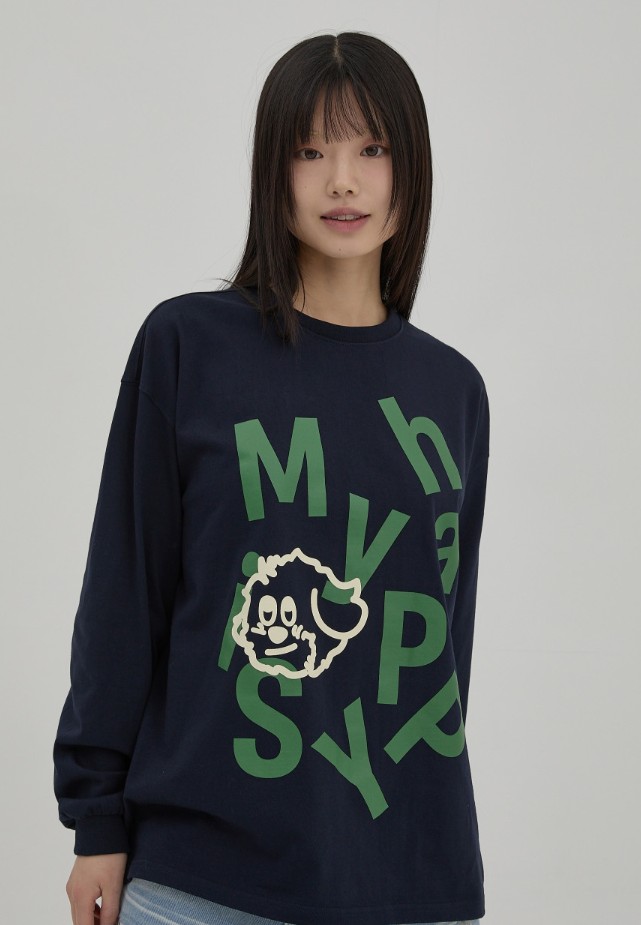 MY HAPPY IS ロングスリーブTシャツ3色　UNISEX