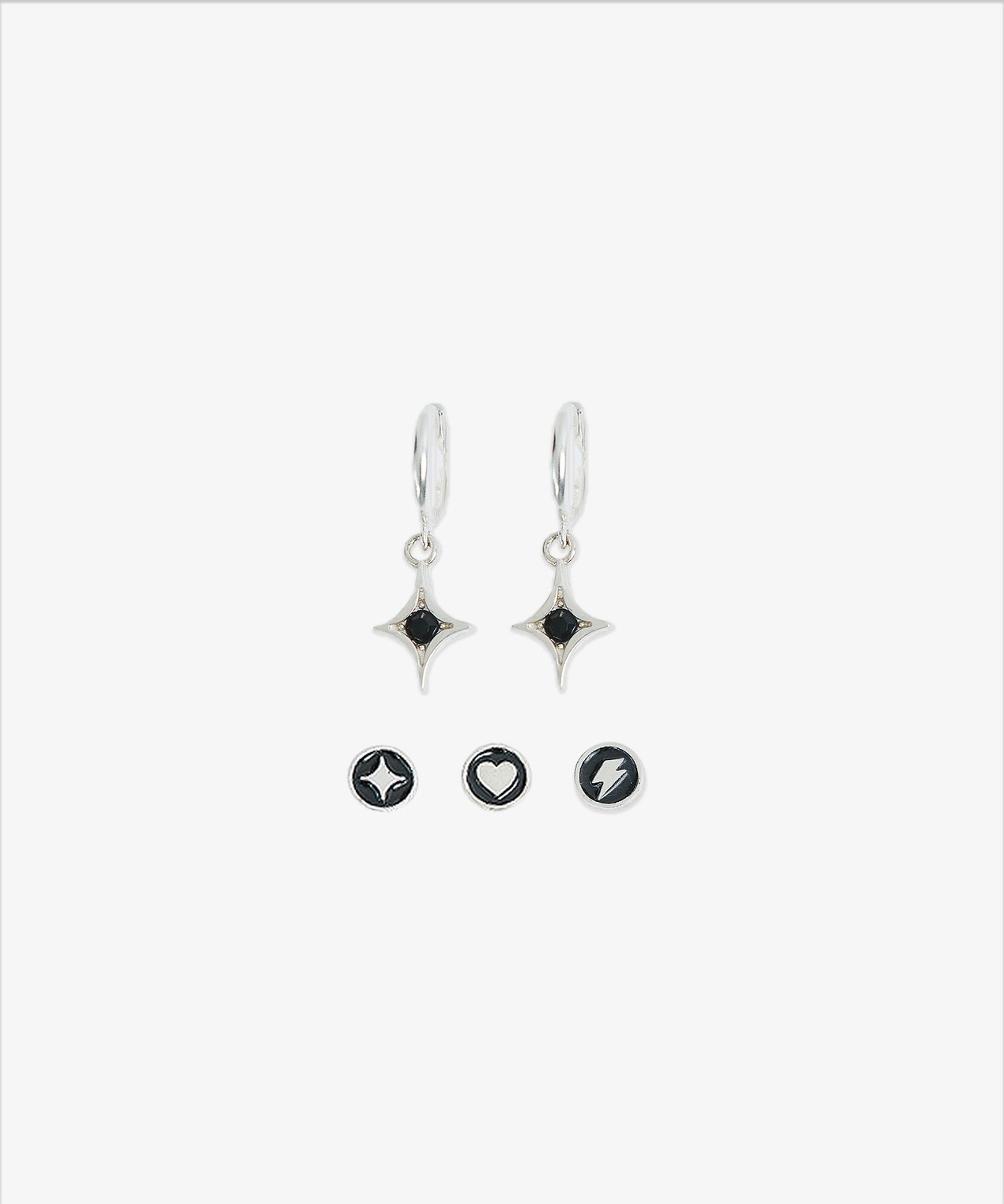 [TREASURE][MMM] Rhombus Drop + Stud Earrings Set