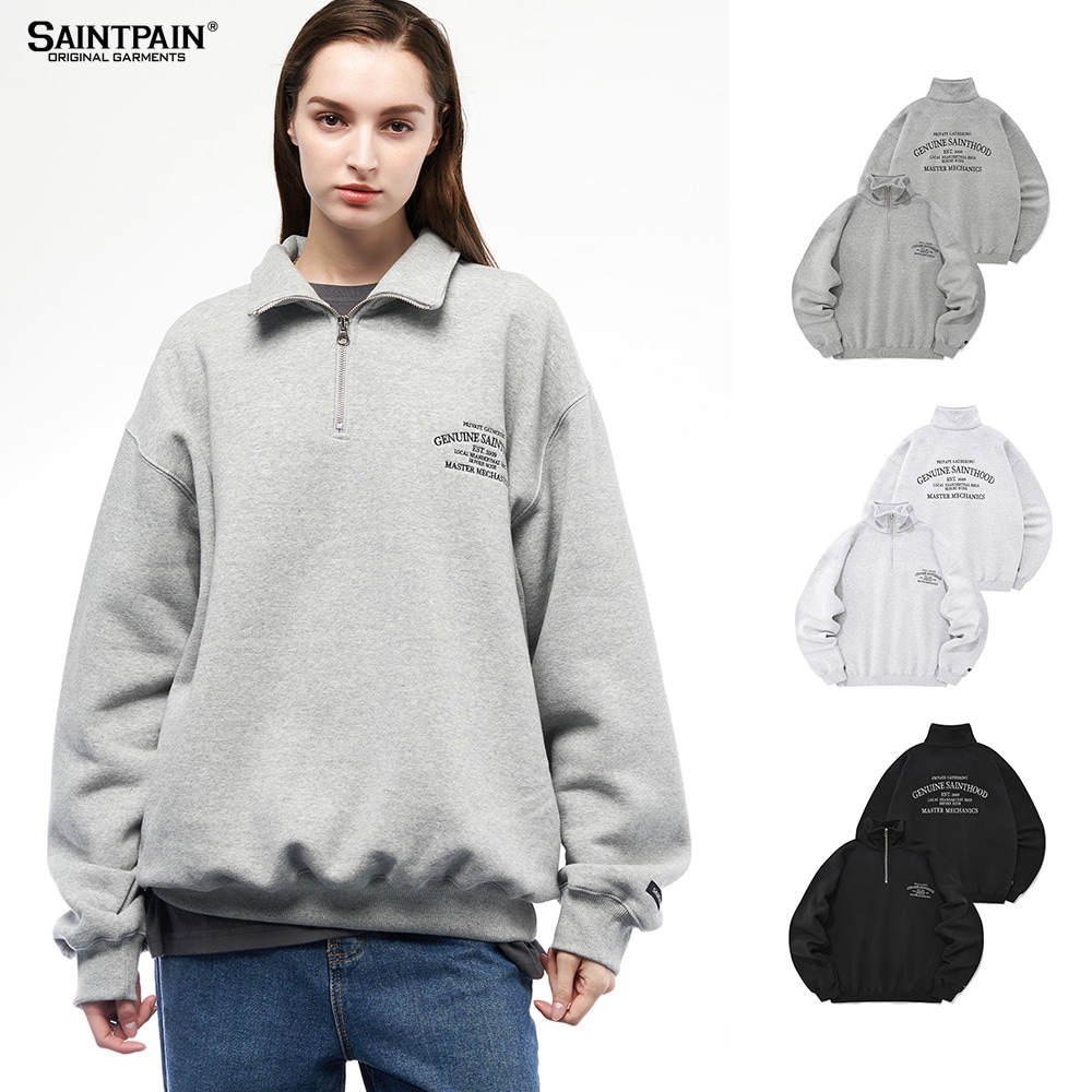 SP SERIF G.S LOGO HALF ZIP-3 Color