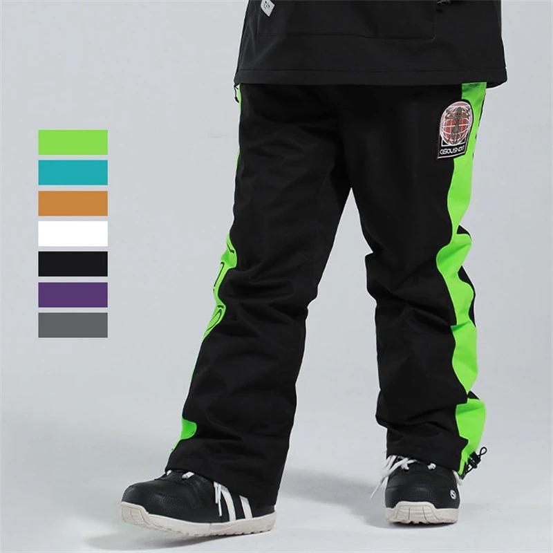 スノーボード ウェア パンツ 単品 メンズ レディース 切り替え 配色 スノーウェア スキーウェア スノボ 防風防水防雪防寒保温通気 耐摩擦 韓国