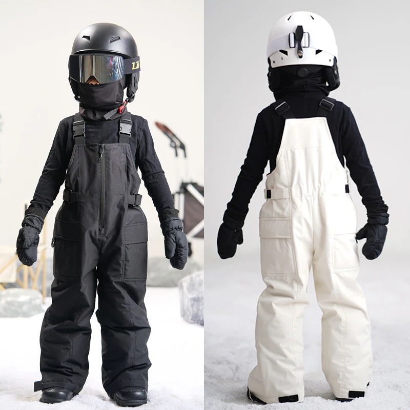 スノーボードウェア 2025 キッズ 子供 ベビー服 単品 ビブパンツ ロングパンツ つなぎ ボトムス スノボウェア スキーウェア 防寒着 韓国風 女の子 男の子 切り替え どもウェア