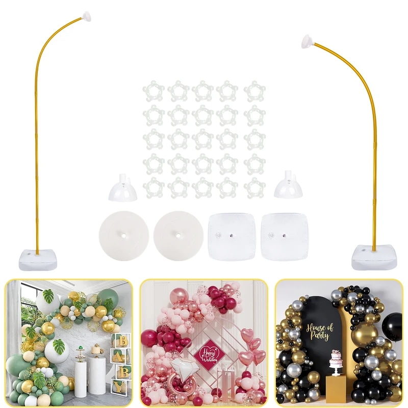 納期21日:ベースフォルダー背景タワー結婚式誕生日パーティーハーフアーチ8フィート6フィート