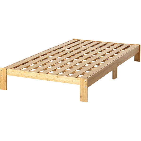 23253 竹 すのこシングルベッド ライトブラウン メーカー直送