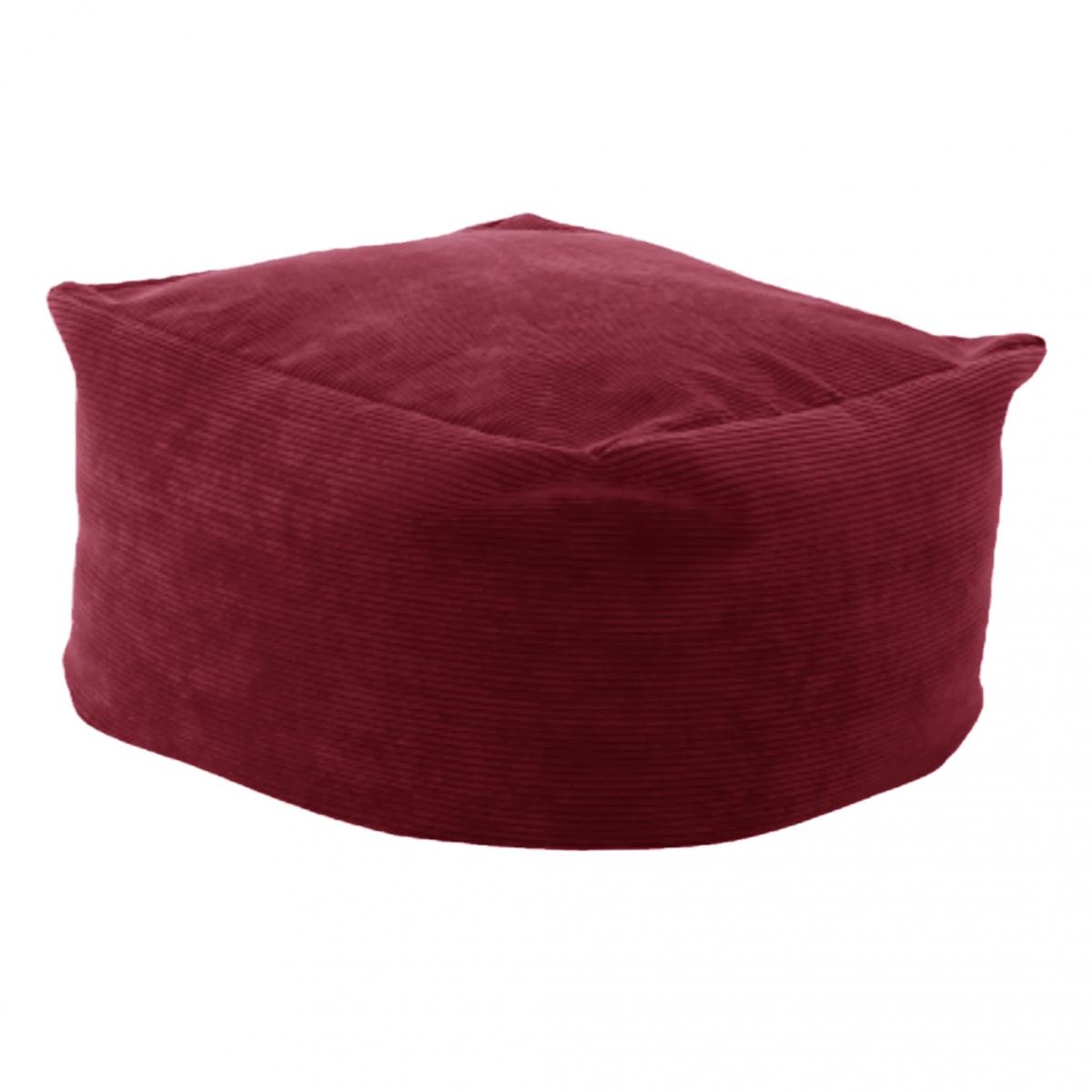 【I】セルタン(CELLUTANE) ビーズクッション QUBE Mサイズ ヴィンテージスタイル コーデュロイレッド 【受注生産品】