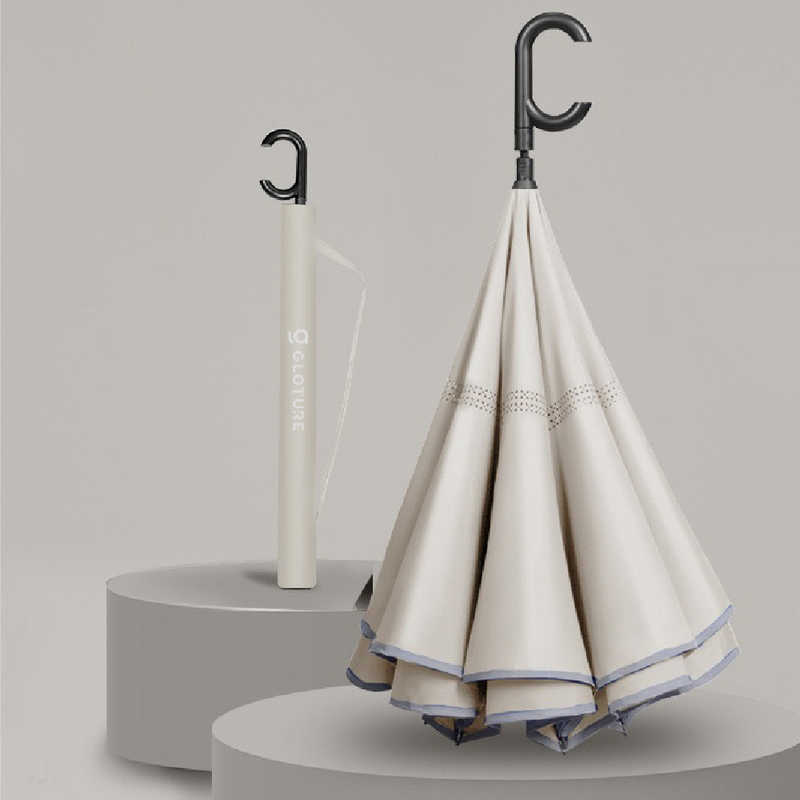 グローチャー　(長傘) 圧倒的な大きさで雨を凌げる！ 従来の傘の概念を覆す！　GeeBrellaUltra-wh