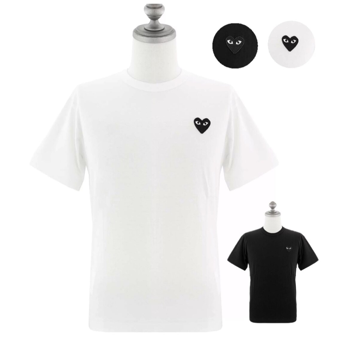 半袖Tシャツ P1T064 MEN BLACK HEART 2色