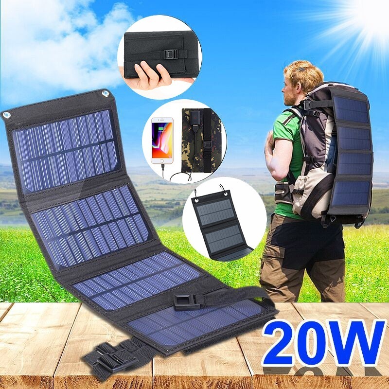 20Wソーラーパネル折りたたみUSBソーラーパネル折りたたみポータブル太陽光発電モジュール10Wソー