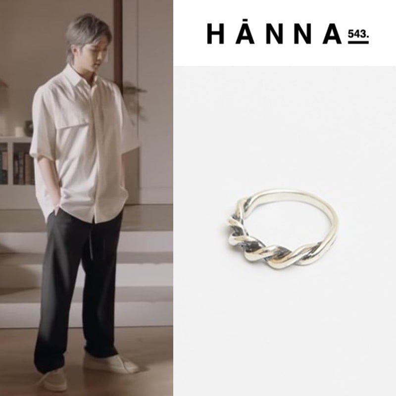 bts RM着用 R347S ツイストシルバーリング