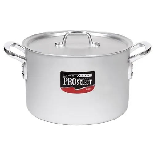 北陸アルミニウム プロセレクト 半寸胴鍋 24cm 7.1L シルバー A1520124