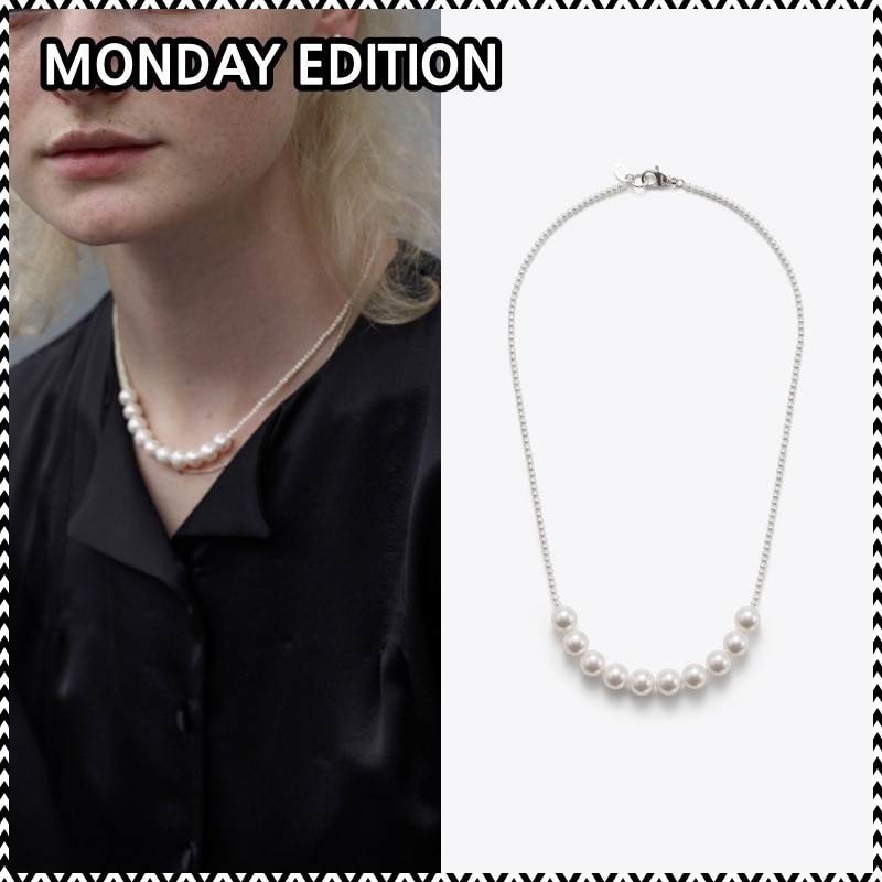MONDAY EDITION THE MIXED PEARL NECKLACE 12,360円