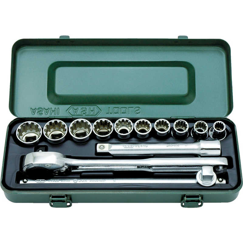 旭金属工業　ハイブリットソケットセット1/2(12.7)×13pcs　VFS4100