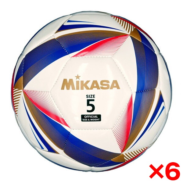 6個セット FT529D-W レジャー用サッカーボール 5号 ホワイト