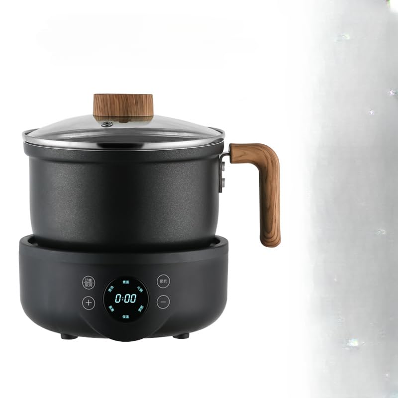 Tonain 電気調理器 IH鍋 小型多機能鍋 ガラス蓋付 しゃぶしゃぶ 火加減調節 携帯便利 こびりつかない鍋 フライパン 鍋 深鍋 1～2人用 保温 蒸し 煮込み蒸し器電気ポット多機能家庭用インテ