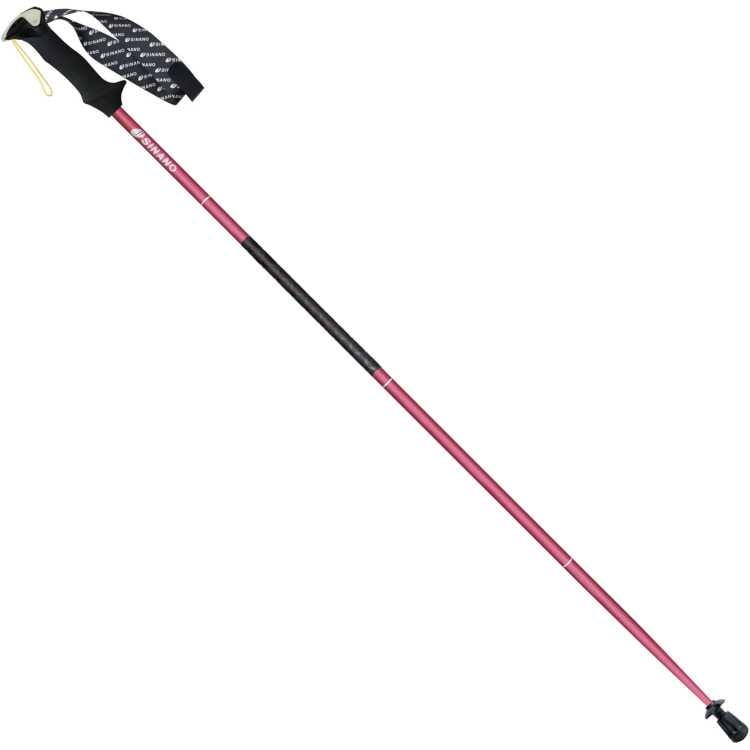 シナノ トレランポール 13.6 NEO 105cm（折り畳み30cm） レッド #550301 2本組