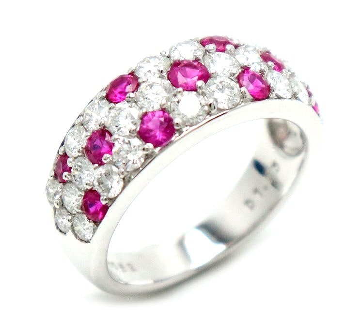 ダイヤ リング K18WG D1.03ct RO0.62ct リング 指輪