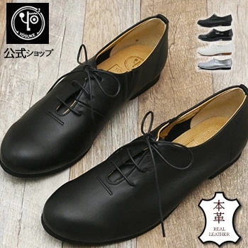 【公式SHOP特典キズ補修液付】 ヨースケ レースアップシューズ レディース 本革 レザー 日本製 フラットシューズ プレーントゥ マニッシュシューズ