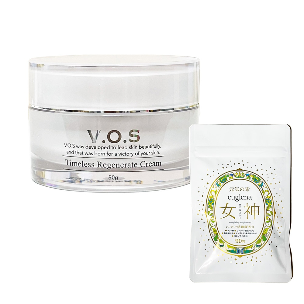 VOS TRクリーム50ｇ＋ユーグレナ女神90粒　正規品 保湿クリーム