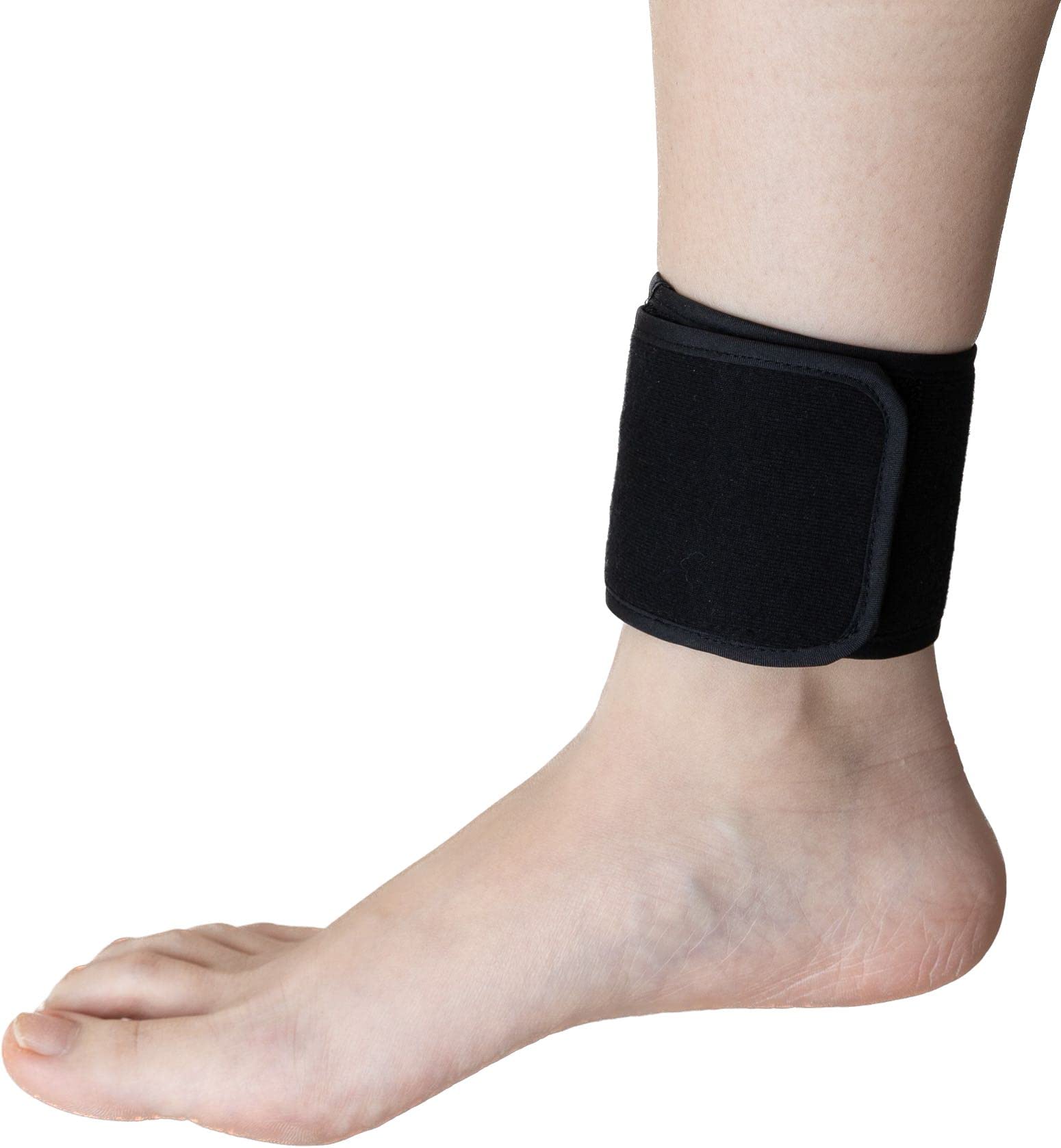 脚ツランベルトワイド 日本製 除電面積2倍 ムレにくい 脚ツランベルト こむら返り対策 足首ベルト 締め付けない 足がつる 保温 ゴルフ ウォーキング (ブラック)