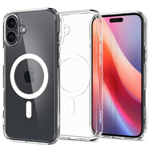 iPhone 16 ケース クリア MagSafe対応 耐衝撃 ストラップホール 黄変防止 バンパー 米軍MIL規格 ウルトラ・ハイブリッド・マグフィット ACS08205 (ホワイト)
