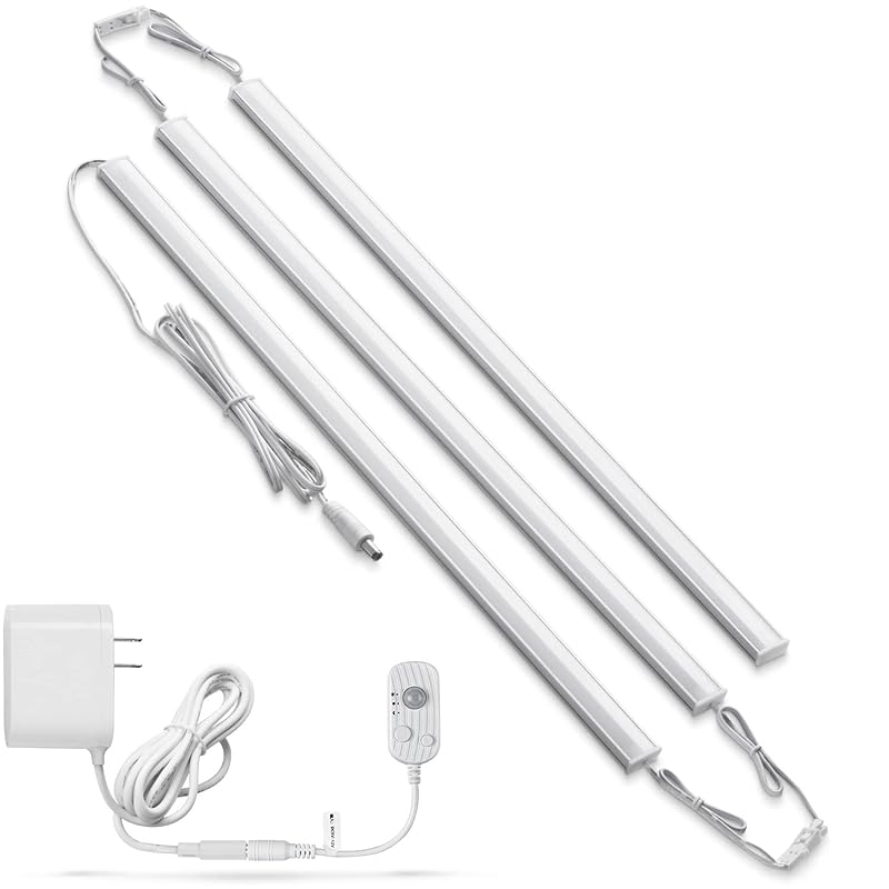 人感センサーライト 室内 コンセント【分離型 消灯時間設定】明るい LED バーライト 連結可能 40cm 無段階調光 薄型 マグネット付き 工事不要 玄関/クローゼット/キッチン/トイレ/階段(昼光 5,554円