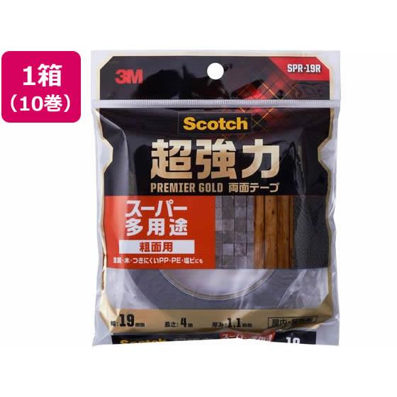 スコッチ 超強力両面テープ プレミアゴールド粗面用19mm 10巻 3M SPR-19R 8,203円