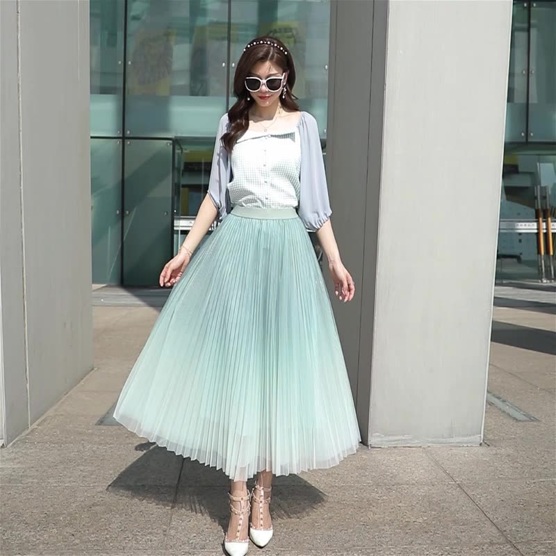プリーツスカート ロングスカート スカート 夏 レディース Aライン ハイウェスト ゴム きれいめ フェミニン オフィス 大人 通勤 カジュアル ママ 春 秋 ロング プリーツ マキシ スカート ふん