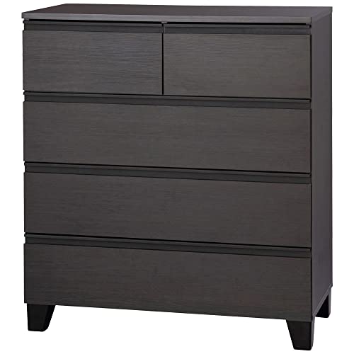 アイリスオーヤマ チェスト 4段 タンス 木製 収納 おしゃれ ウッドチェスト 脚付き WCHL-790 ブラック