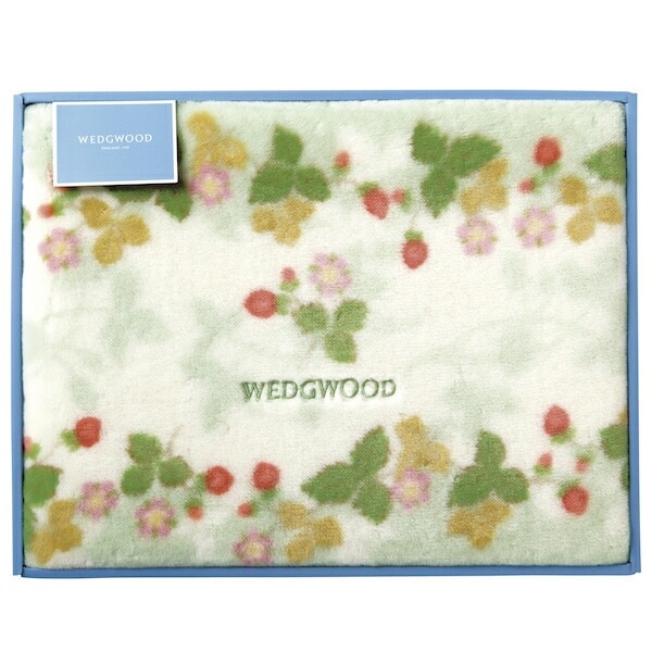 ウェッジウッド ワイルドストロベリー アクリルニューマイヤー毛布（毛羽部分） グリーン FQ88100051 出産 お祝い 結婚 内祝い お返し 御礼 香典返し 御供 志 詰め合わせ ギフトセット ご