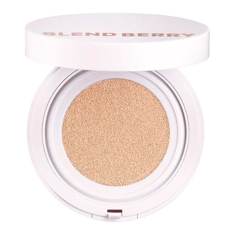 【医薬部外品】BLEND BERRY(ブレンドベリー) ブライトニング ピコセラムクッション ＵＶ ００３ （ピンクベージュ） クッションファンデ 毛穴 ツヤ 美白有効成分 ナイアシンアミド SPF5