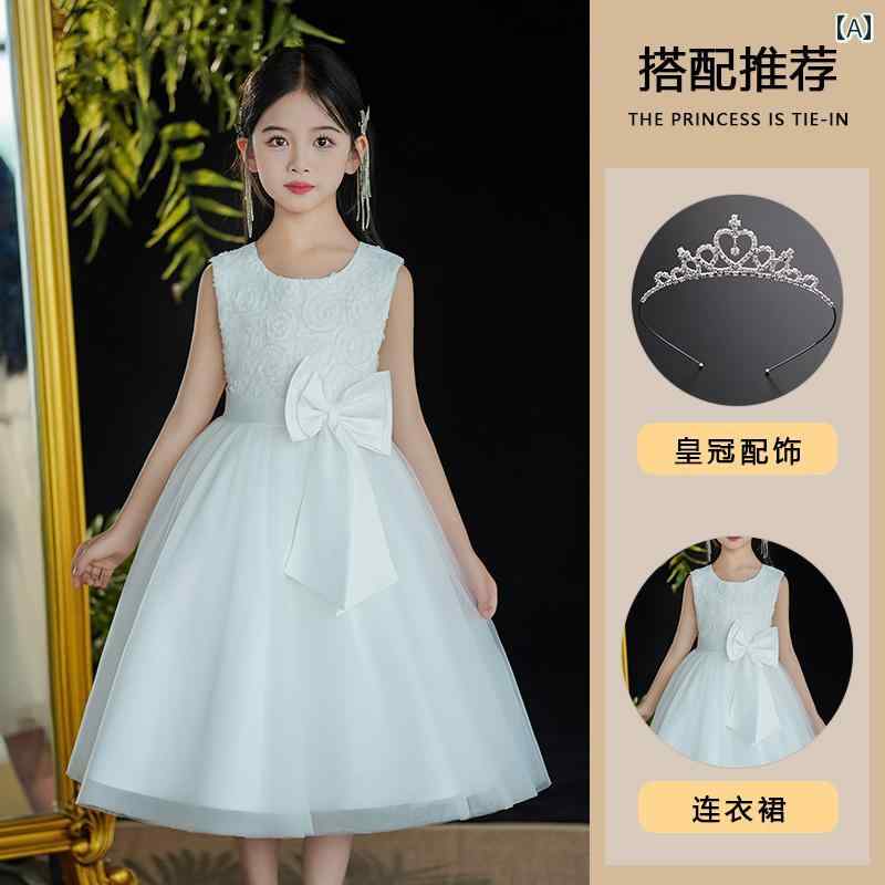 フラワーガール ドレス キッズ ジュニア ファッション 女の子 子供服 ガール 豪華感 かわいい プリンセス イベント 結婚式 パーティー 衣装 発表会 誕生会