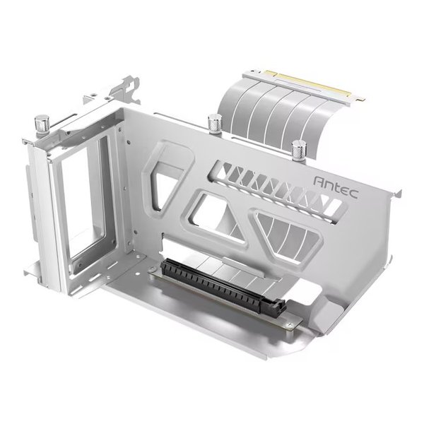 グラフィックカード用ブラケット＋ライザーケーブル SHIFT Black 可動式/縦置き/白 AT-ARCVB-W190-PCIE4-R