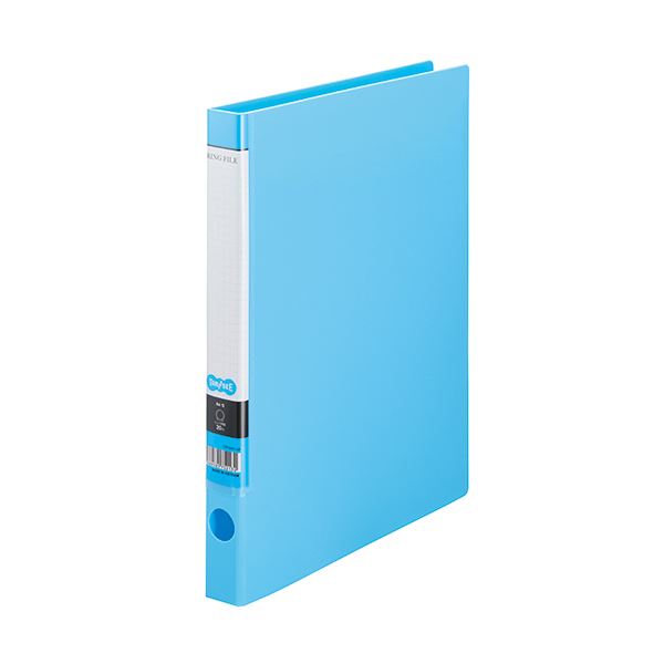 (まとめ) TANOSEE OリングファイルA4タテ 2穴 150枚収容 背幅32mm ライトブルー 1冊 (×50セット)