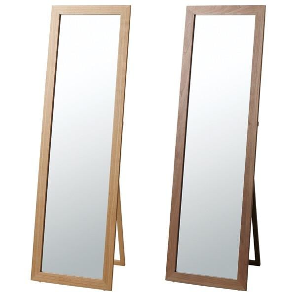 スタンドミラー 姿見 鏡 シンプル 木製 ウッドフレーム インテリア 全身 北欧 カントリー ナチュラル
