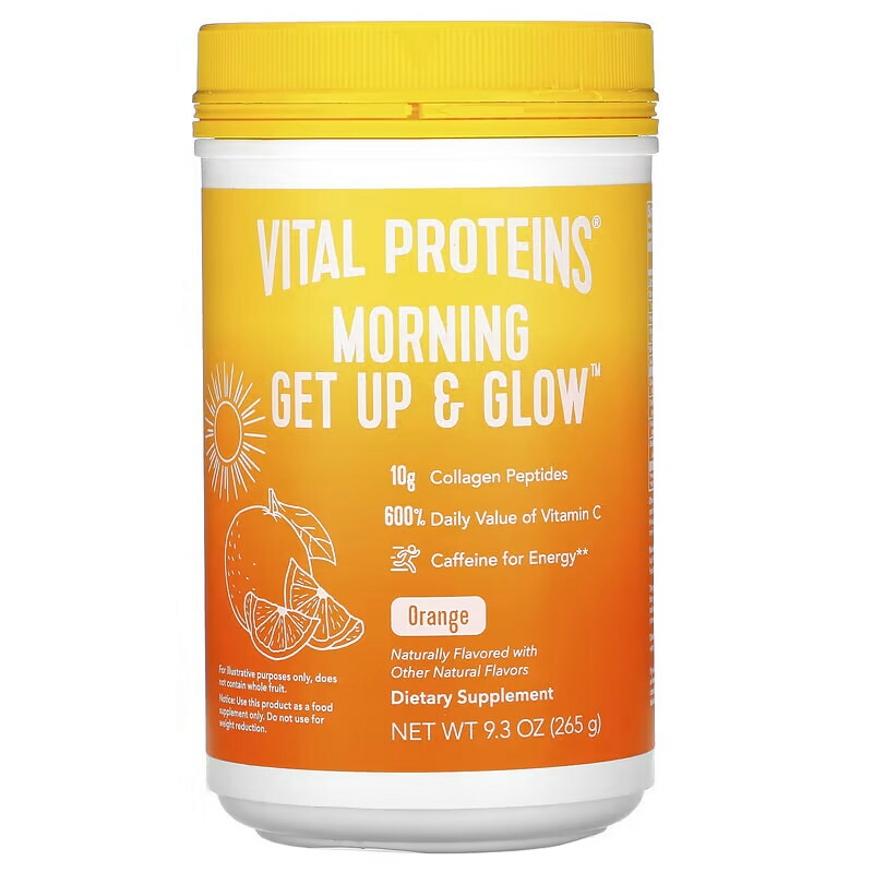 Vital Proteins　Morning Get Up ＆ Glow（モーニングゲットアップ＆グロー）オレンジ265g（9.3オンス）