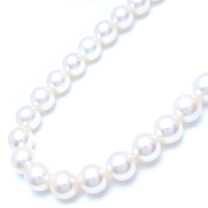 パール ネックレス あこや真珠7～8ミリ 40cm シルバー/75551【中古】