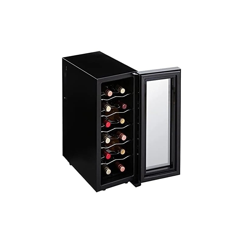 【即納】アイリスオーヤマ ワインセラー 12本収納 33L 12~18℃ ペルチェ式 庫内LED ミラーガラス メーカーPWC-331P-B