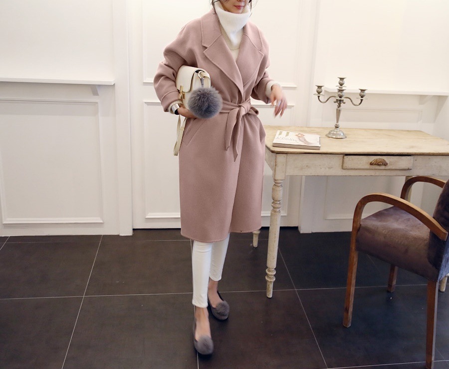 5190.ハンドメイドガウン風ウールロングコート 2019 春夏 sale アウター ジャケット 美ライン おしゃれ きれいめ オーバーサイズ オフィス ビジネス お出かけ パーティー 女子会 普段使 100,000円