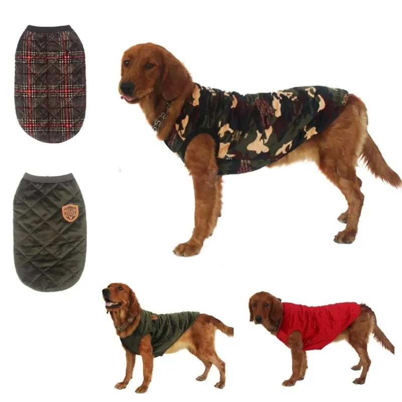 大とペット犬のジャケットハーネス冬暖かい犬服ラブラドールのための防水ビッグ犬コートチワワフレンチブルドッグ衣装
