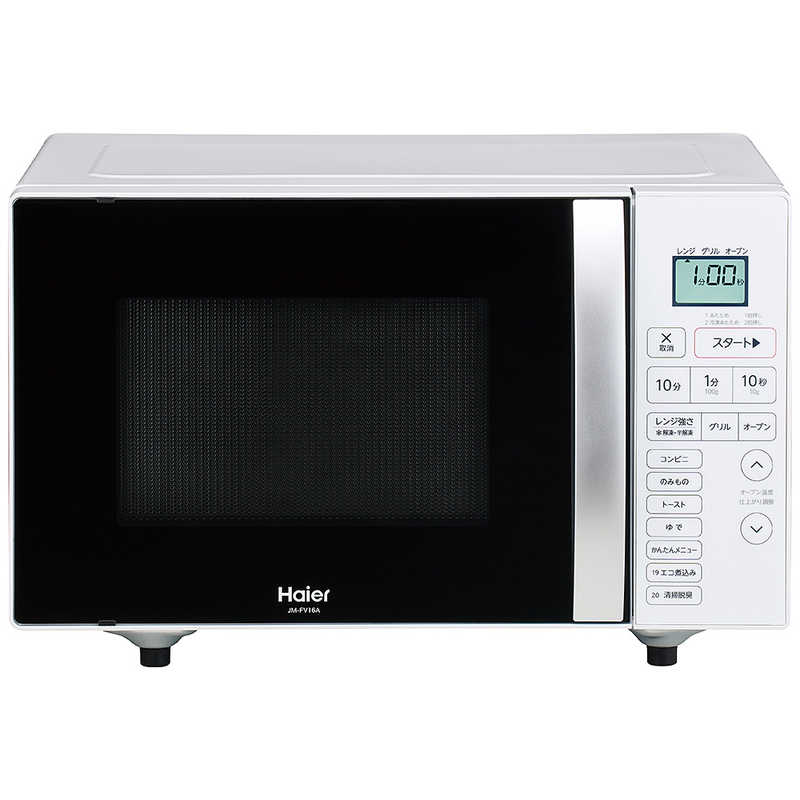 ハイアール　オーブンレンジ 16L フラット オートメニュー ひとり暮らし ふたり暮らし ホワイト　JM-FV16A-W