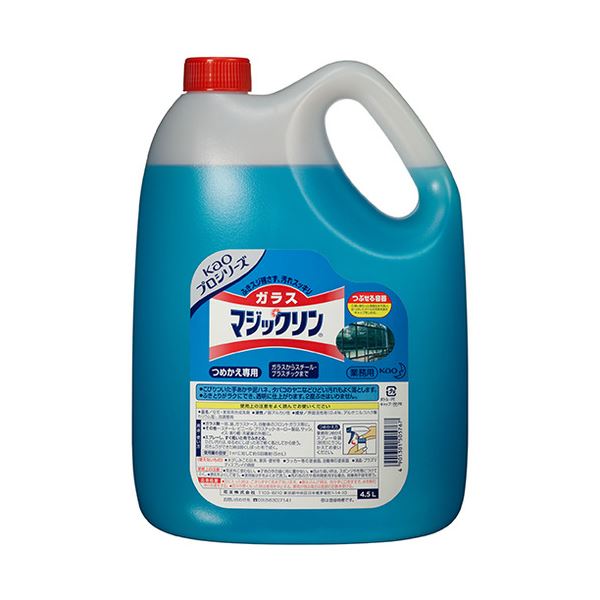 （まとめ） 花王 ガラスマジックリン 業務用 4.5L 1本 (×2セット)