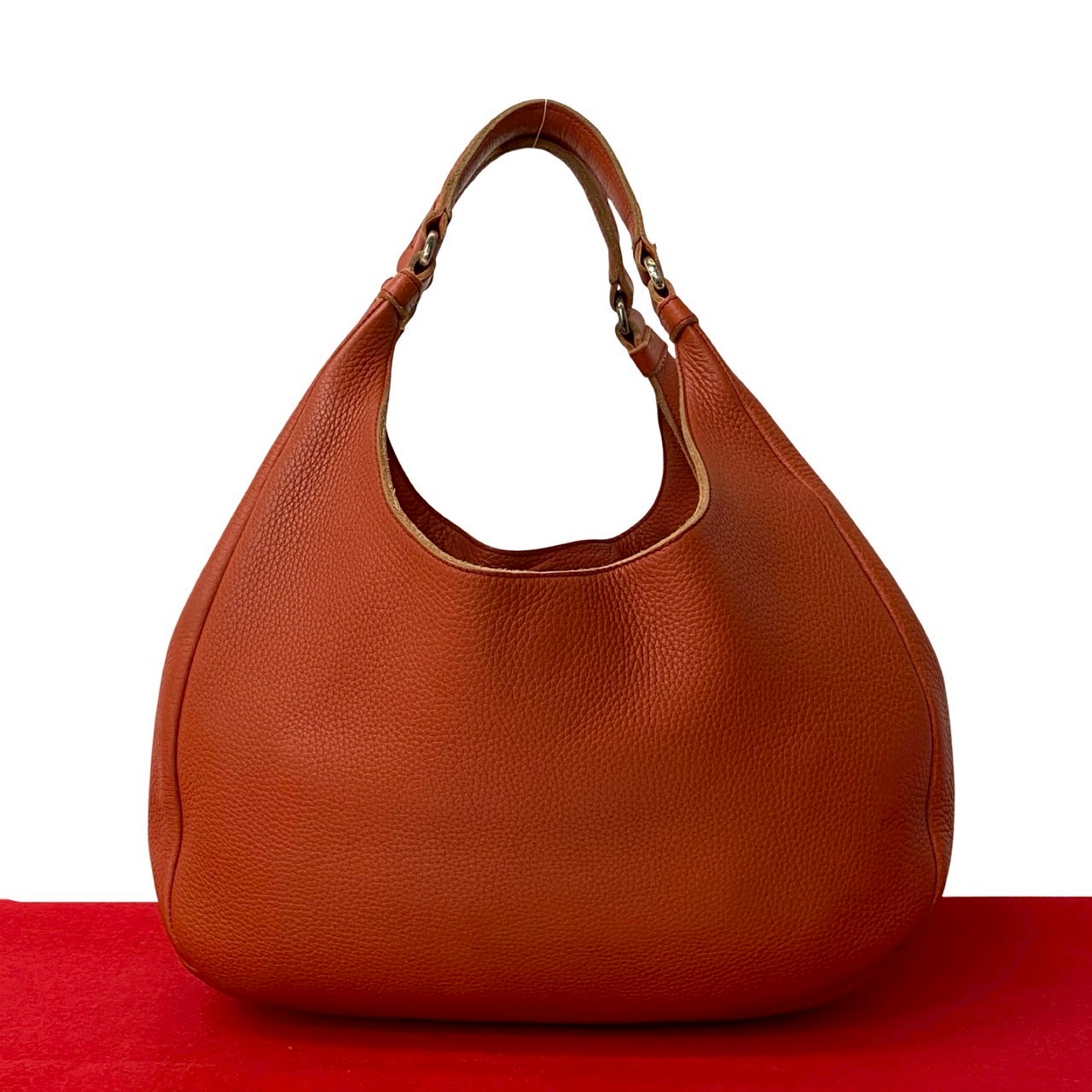 イントレチャートハンドバッグ レザー オレンジ 93282