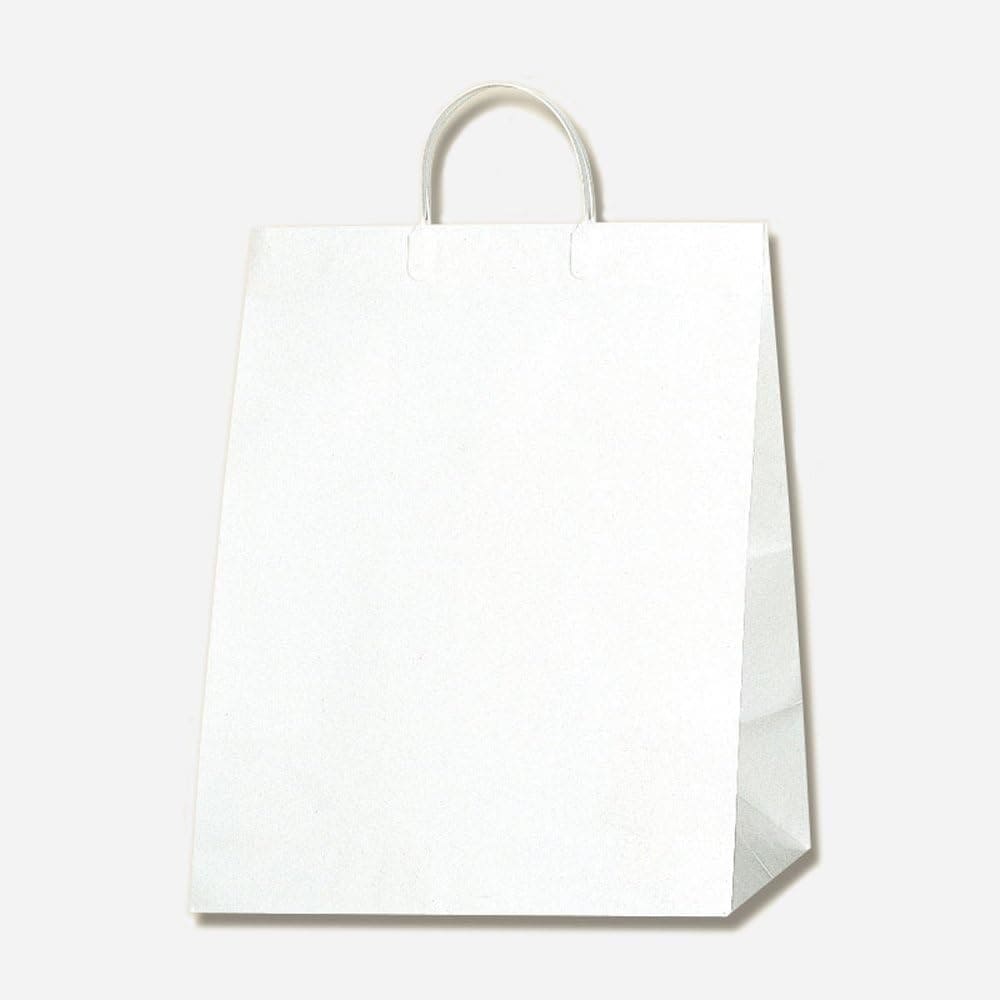 シモジマ HEIKO 手提げ紙袋 ワイドバッグ M Nホワイト 10枚 幅350xマチ220x高450mm 006460801