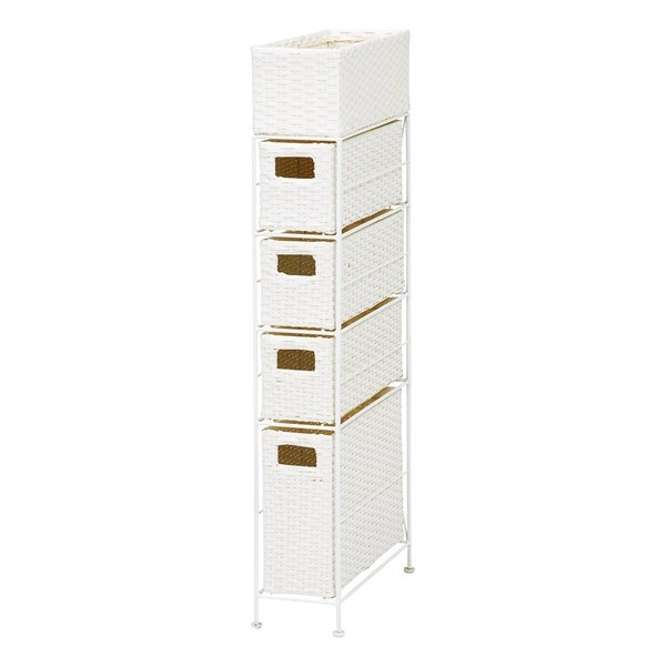 チェスト（ホワイト・ 約 幅15.5×奥行40.5×高さ95.5cm） RAN-2407WH 6,088円