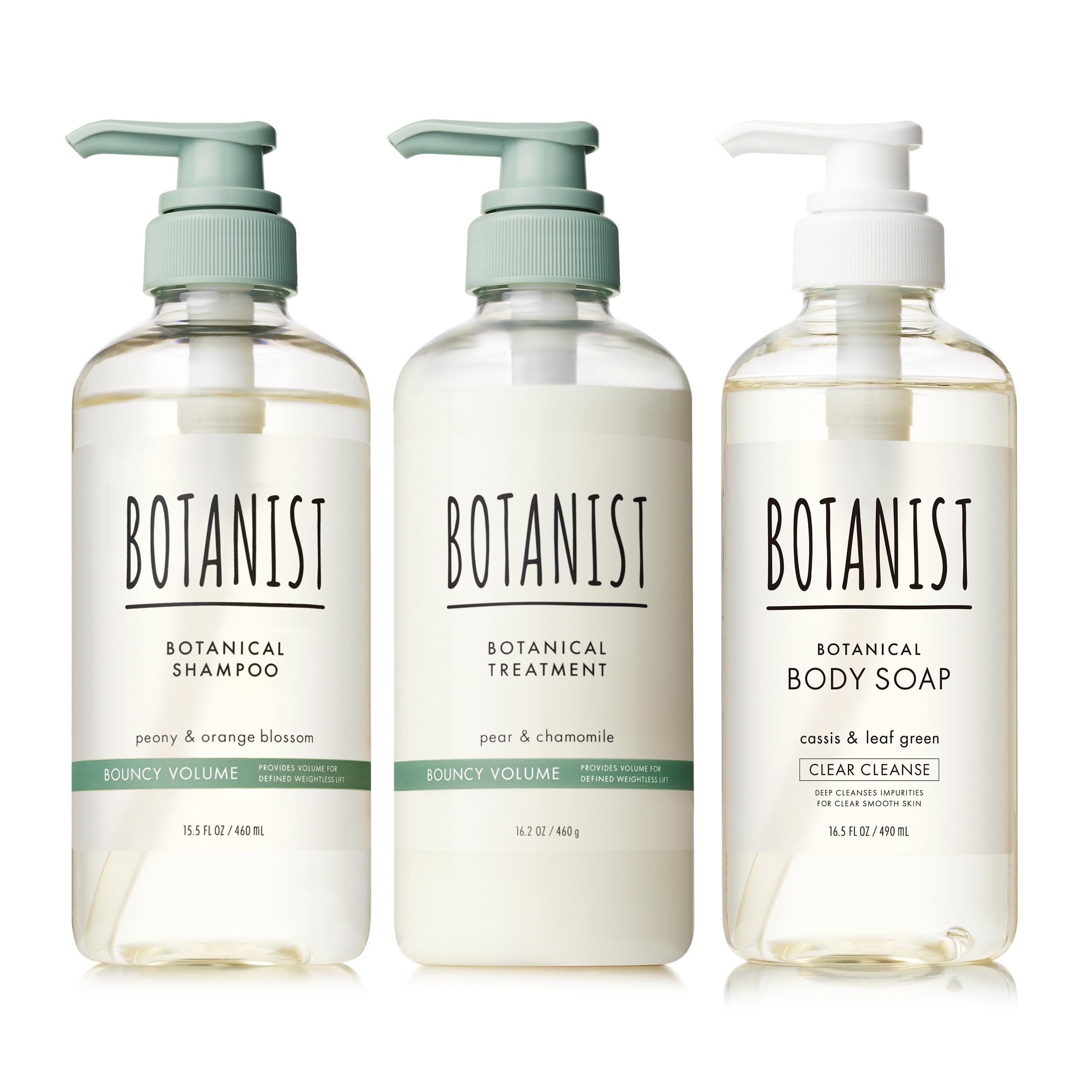 BOTANIST ボタニスト シャンプー トリートメント ボディーソープ 3点セット バウンシーボリューム × クリアクレンズ