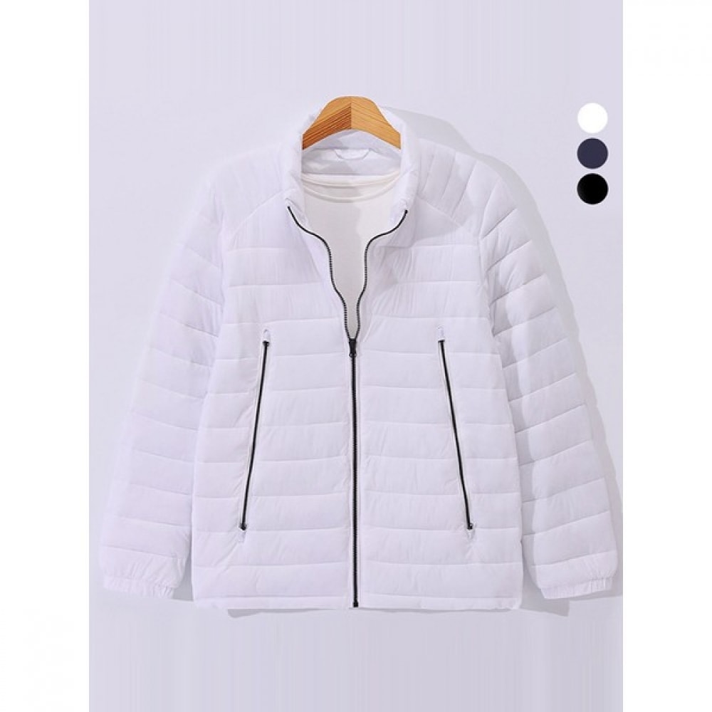 (ジュアンス) ベーシックハイネックシンプル超軽量パッド入りジャンパー PWPD9936